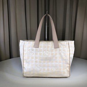 CHANEL Large Travel Tote Carryall Mom Bag Beige France